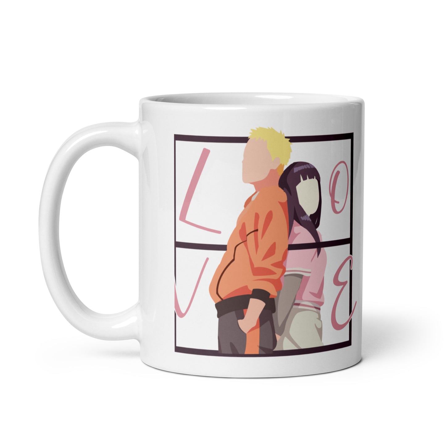 Naruto Anime Naruto and Hinata Lovers White glossy mug gift