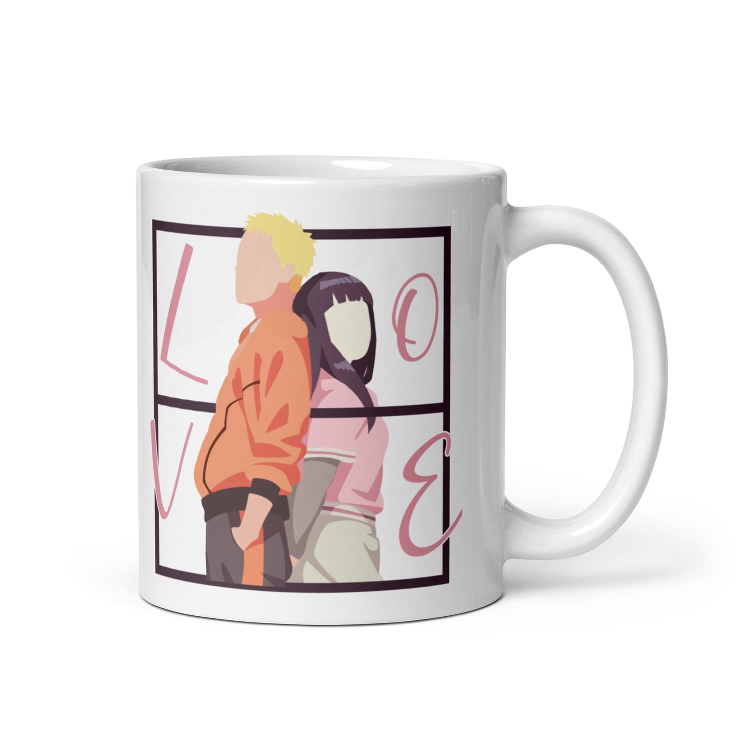 Naruto Anime Naruto and Hinata Lovers White glossy mug gift