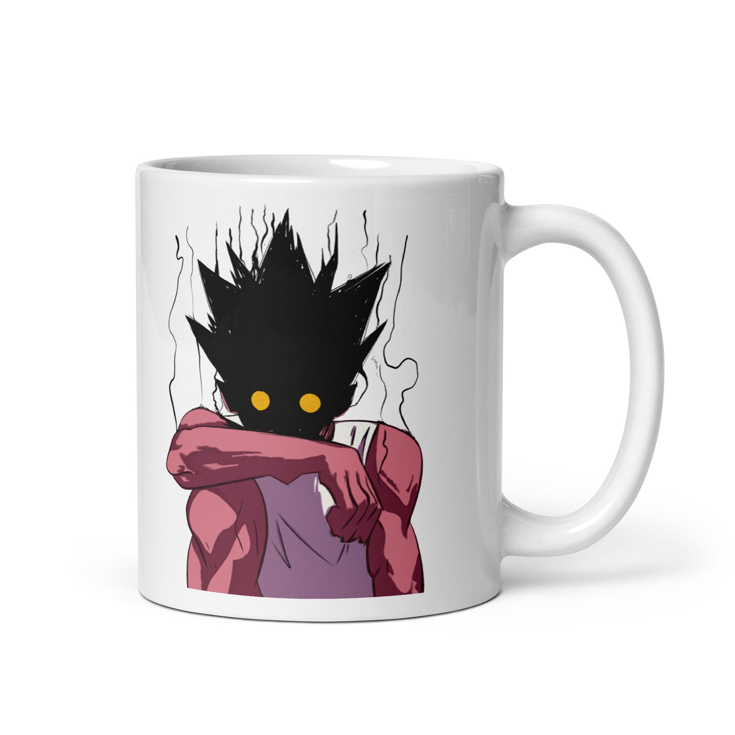 Hunter X Hunter Anime Gon Crash Out Chimera Ant Arc White glossy mug